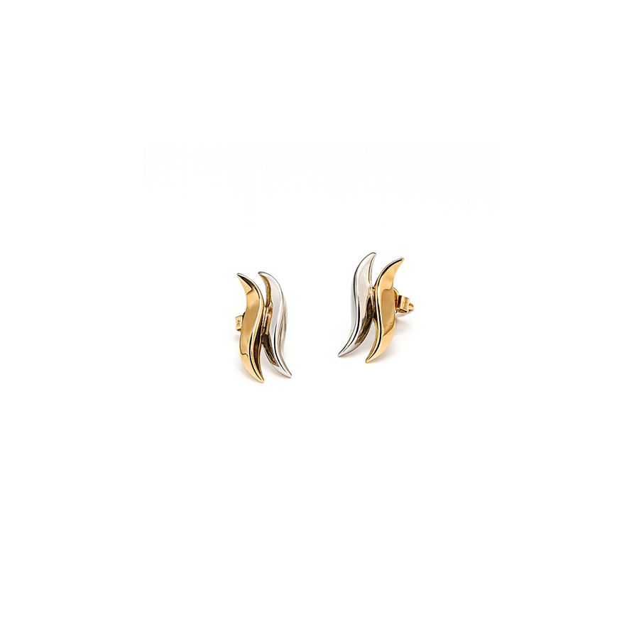 Small two-tone earrings FLAME | OR2 SMALLBIC
